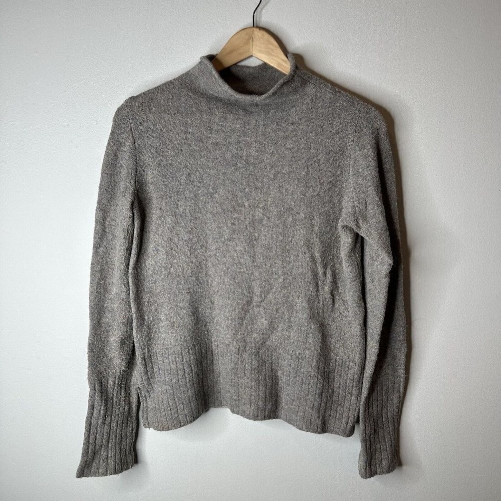 Madewell Women’s Gray Wool‎ Alpaca Blend Long Sleeve Mock Neck Sweater Size XS